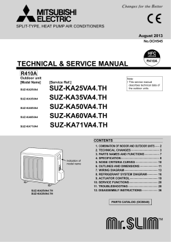 TECHNICAL  SERVICE MANUAL SUZ-KA25VA4.TH SUZ