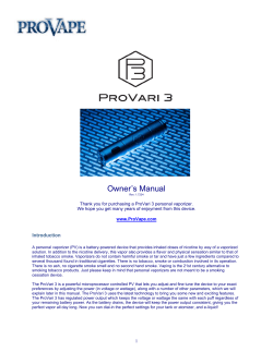ProVari 3 Manual - Ecigitesztek
