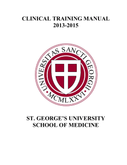 CLINICAL TRAINING MANUAL 2013-2015 - St. Georges University
