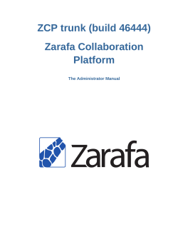 Zarafa Collaboration Platform - The Administrator Manual