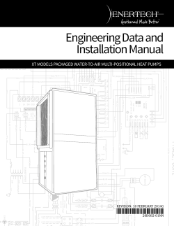 Engineering Data and Installation Manual - GeoComfort