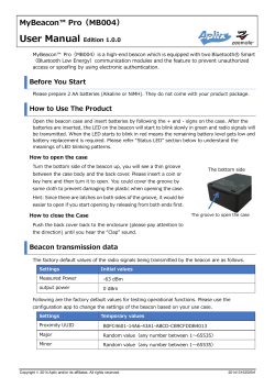 MyBeacon Pro User Manual