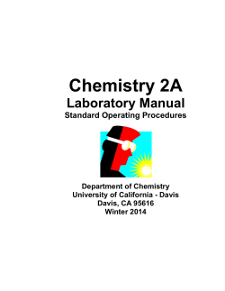 CHEM2A Lab Manual - UCD Department of Chemistry