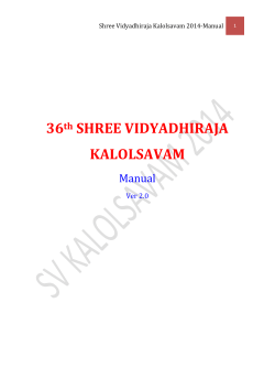 Download Manual for Kalolsavam 2014 - Shree Vidyadhiraja