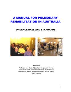A MANUAL FOR PULMONARY REHABILITATION IN AUSTRALIA