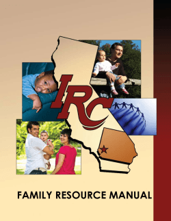 FAMILY RESOURCE MANUAL - Inland Regional Center