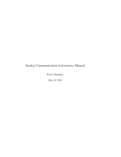 Analog Communication Laboratory Manual - Santhosh Thottingal