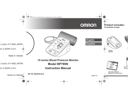 Model BP785N Instruction Manual - Omron Healthcare