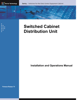 Switched CDU - Installation and Operations Manual - Server