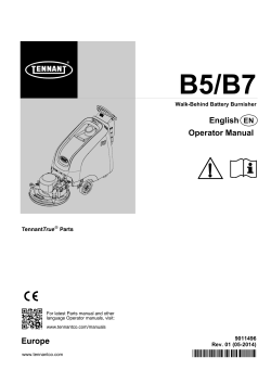 Tennant B5/B7 Eng Operator Manual (CE) - Tennant Company