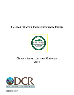 2014 Land and Water Conservation Fund Manual - Virginia