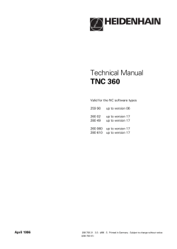 Technical Manual TNC 360 - heidenhain