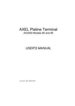 AX3000 Users Manual - Axel