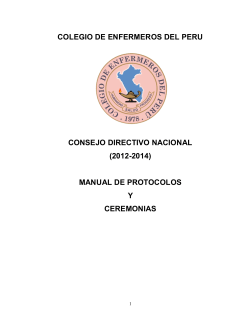 manual de protocolos y ceremonias - Colegio de Enfermeros del Perú