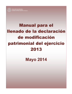 Manual para el llenado de la declaración de modificación