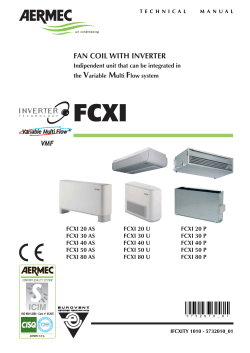 Fan coils Aermec FCXI Technical manual