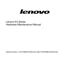 Lenovo K4 Series Hardware Maintenance Manual