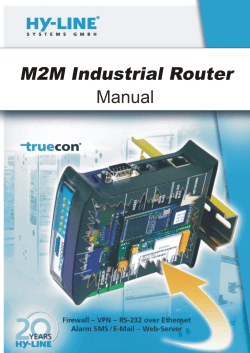 HY-LINE truecon Router Manual HY-LINE Systems GmbH