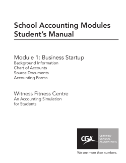 School Accounting Modules Students Manual - North Park