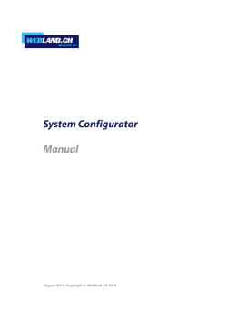 Manual System Configurator - Webland.ch