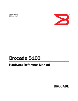 Brocade 5100 Hardware Reference Manual, March 2014