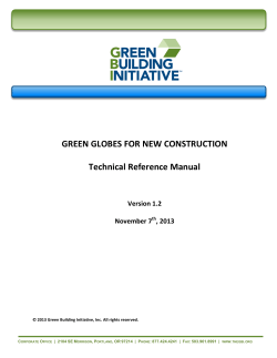 Green Globes for New Construction Technical Reference Manual
