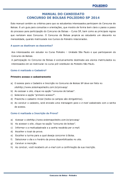 manual do candidato concurso de bolsas poliedro sp 2014