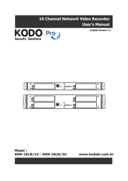 16 Channel Network Video Recorder Users Manual - Kodo