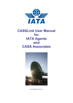 CASSLink User Manual - IATA