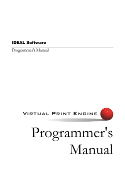 Programmers Manual - IDEAL Software GmbH