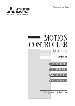 Programming Manual (COMMON) [type Q173D - Mitsubishi Electric