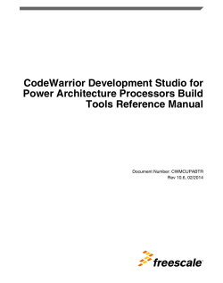 CodeWarrior Development Studio for Power Architecture Processors