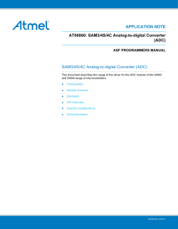 SAM3/4S/4C Analog-to-digital Converter - Atmel Corporation