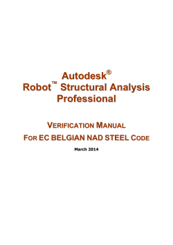 Robot Structural Analysis Verification Manual - Autodesk
