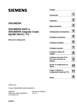 Manual de configuración SINUMERIK Integrate Create MyHMI