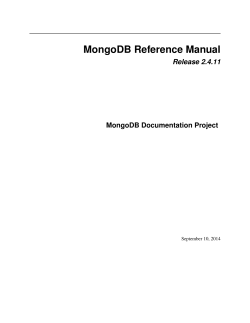 MongoDB Reference Manual - MongoDB Manual