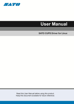 Linux Driver User Manual - SATO Worldwide