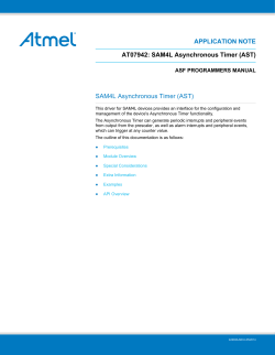AT07942: SAM4L Asynchronous Timer (AST - Atmel Corporation