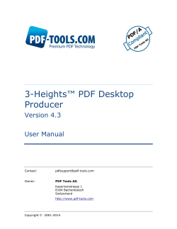 3-Heights™ PDF Dekstop Producer, User Manual Tools AG