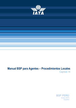 Manual BSP para Agentes – Procedimientos Locales - IATA