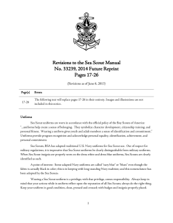 Revisions to the Sea Scout Manual No. 33239, 2014 - Sea Scouts