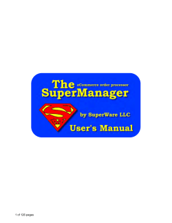 SuperManager Users Manual - The SuperManager