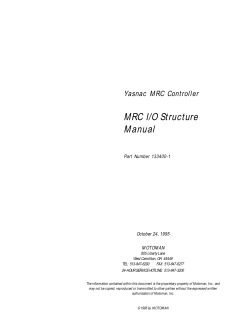 MRC I/O Structure Manual - Motoman