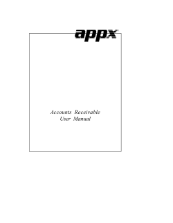 Accounts Receivable User Manual - APPX