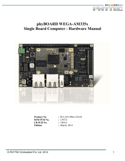phyBOARD-Wega AM335x Hardware Manual - Phytec