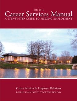 Career Services Manual - Rose-Hulman