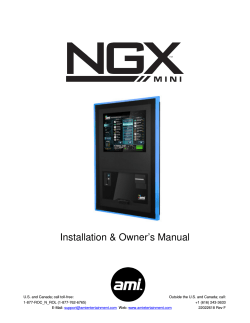 Installation  Owners Manual - AMI Entertainment