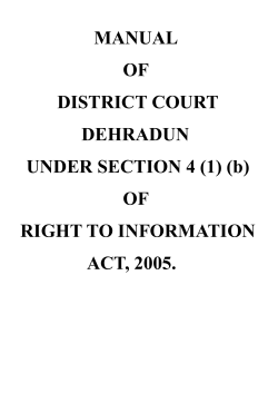 MANUAL OF DISTRICT COURT DEHRADUN UNDER - e-Court