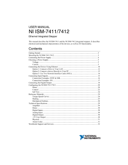 NI ISM-7411/7412 User Manual - National Instruments