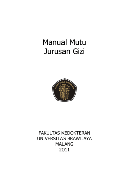 Manual Mutu - Universitas Brawijaya